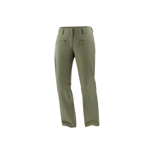 SALOMON Лыжные брюки Женские Оливковый
