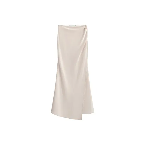 Frustration Garden Повседневный Длинный Юбка Женские Абрикос