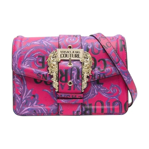 VERSACE JEANS COUTURE Искусственная кожа Портативная Сумка через плечо Сумка на плечо Женская Фиолетовая