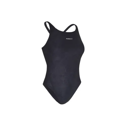 DECATHLON 500 Series NABAIJI KAMYLEON GEOL One Piece Купальник Женские Дымчатый Черный