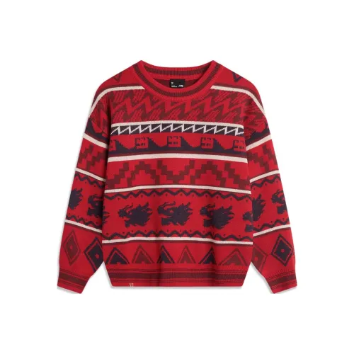 LINING YOUNG Свитер Красный Серый Pattern Jacquard Детский