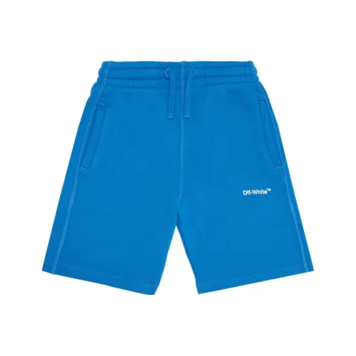 Off Белый Kids Шорты Детский Синий