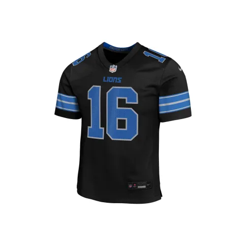 Футболка Nike Detroit Lions NFL Jared Goff Черная для подростков