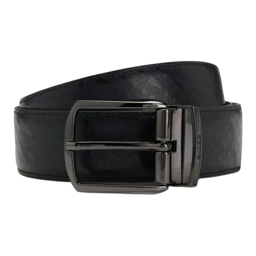 Hugo Boss Кожаные ремни из воловой кожи унисекс черный ширина 3,5 см