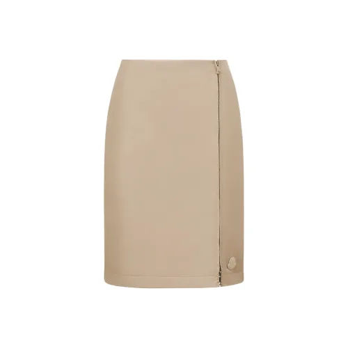 Moncler SS25 Повседневный Длинный Юбка Женские Бежевый
