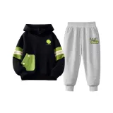 [Spring Autumn] Черный свитшот + серые штаны