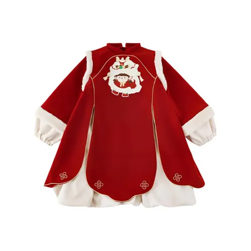 YOEHYAUL Детское платье красное дошкольное