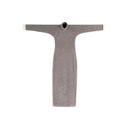 YICHENGFENGXU Чунсам Женский Коричневый Серый