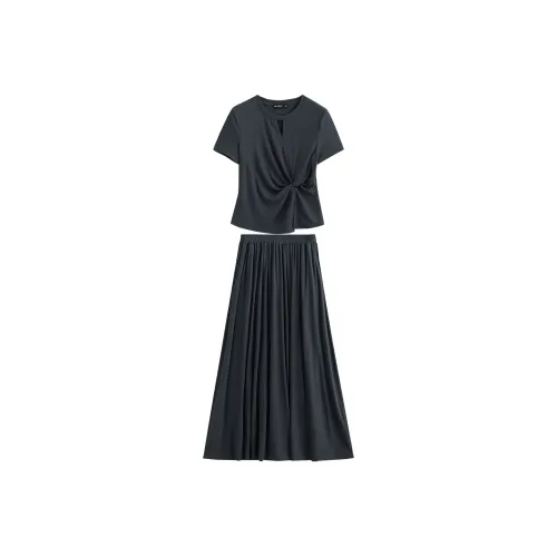 Initial Language Комплект с юбкой Женские Серый Синий