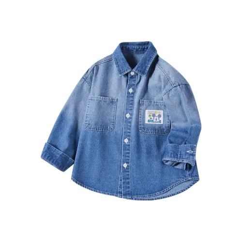 Дисней Синие Детские Джинсовые Рубашки