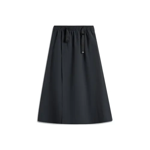 LINING Sports Life Collection Черные Женские Повседневные Длинные Юбки