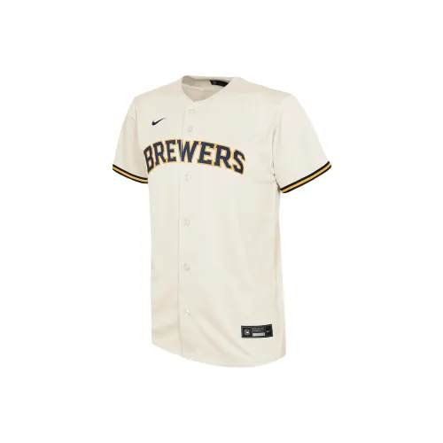 Nike Christian Yelich Milwaukee Brewers T-Shirt Детская Бежевая