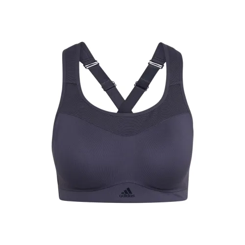 Adidas TLRD IMPACT Высокая Поддержка Бюстгальтер Спортивное Нижнее Женское Темно-Серый и Темно-Синий