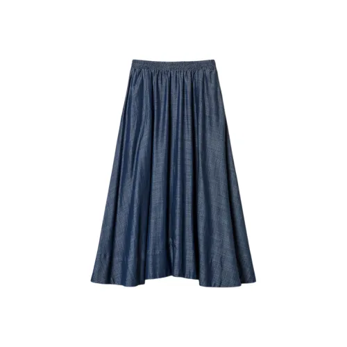 TWINSET Milano SS25 Повседневный Длинный Юбка Женские Морской синий