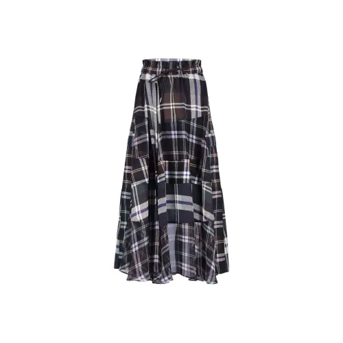 sacai Черная Женская Повседневная Длинная Юбка