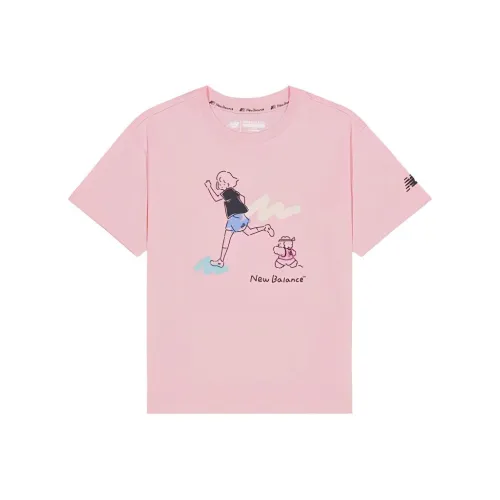 New Balance совместная футболка T Розовая для детей 3-7 лет