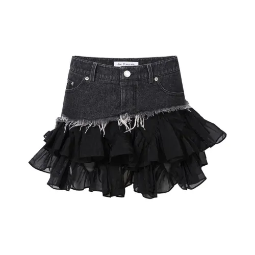 JAC FLEURANT Джинсовые короткие юбки Женские Черный