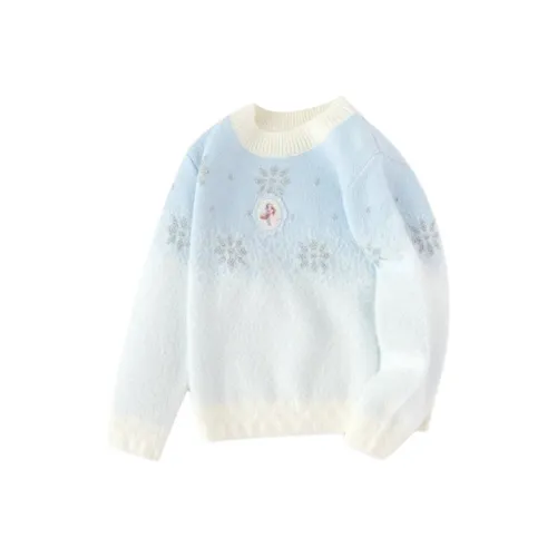 BALABALA Свитер Эльза Co Branded Series AW24 Снежно-синий Детский