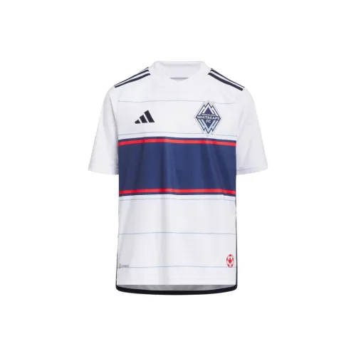 Adidas Vancouver Whitecaps FC 23 24 Дом Джерси T Рубашка Белый Подростки
