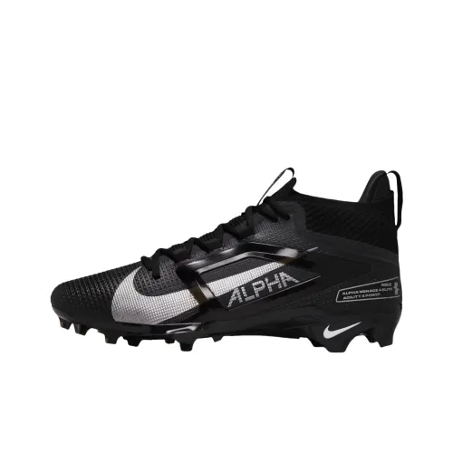 Nike Alpha Menace 4 Slip-resistant Abrasion-resistant Football Cleats Men's Black Найк Alpha Menace 4 Противоскользящие Устойчивые к истиранию Футбольные бутсы Мужские Черные