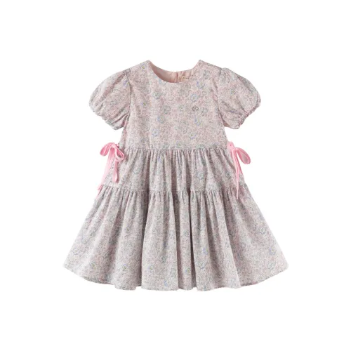 DAVE BELLA Детское платье Чернильный цветочный Shadows В Розовый Детский