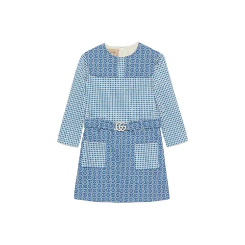 GUCCI Детское платье SS23 Синий Детский