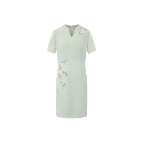 BBLLUUEE Чонсам Женский Авокадо Зеленый