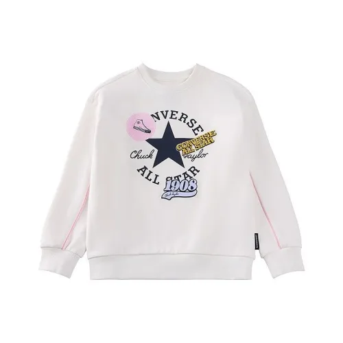 Converse Свитшот Классический стиль Белый Подростки