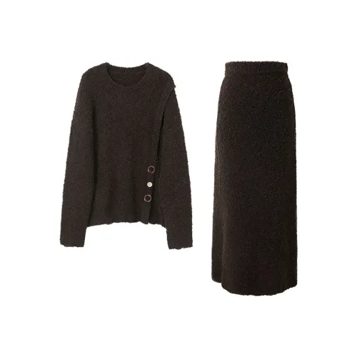 3COLOUR Комплект с юбкой Женские Кофе