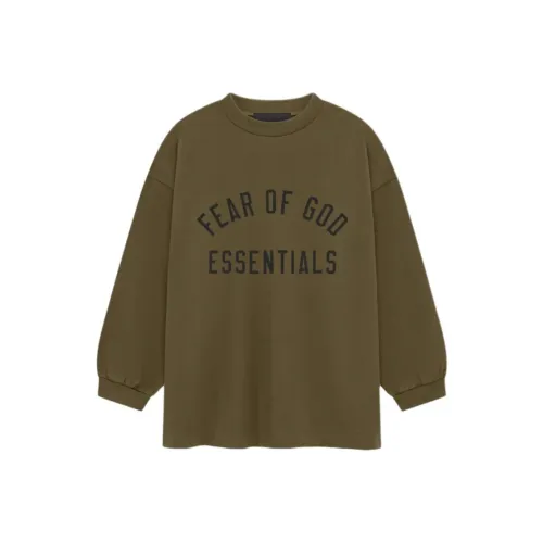 Fear Of God Essentials Kids Джерси Длинный рукав Т-рубашка Рубашка OLIVE Зеленый ОЛИВКА Дети 3-7 лет