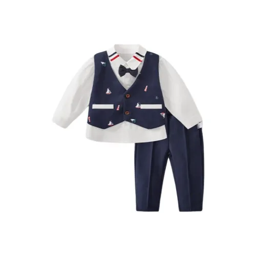 JELLYBABY Комплект рубашек подходящий королевский синий детский