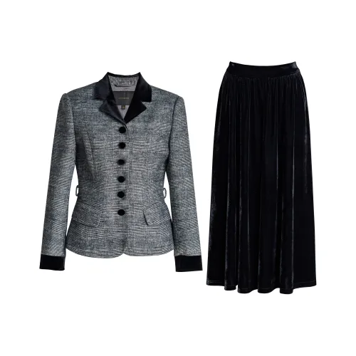 ROEYSHOUSE Комплект с юбкой Женские Черный Серый