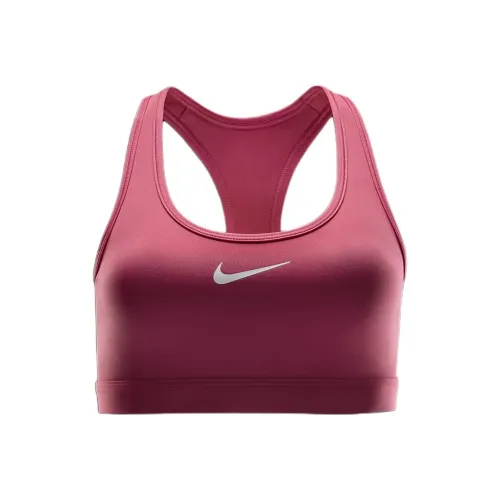 nike Swoosh Средняя поддержка Спортивное белье Женское Китайская астра Розовый