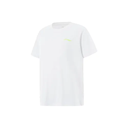 LINING YOUNG Комплексная физическая подготовка T-рубашка Стандартная Белая Подростки