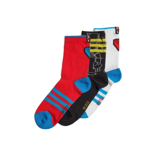 Adidas Lego 1 комплект 3 шт красных черных белых носков для детей