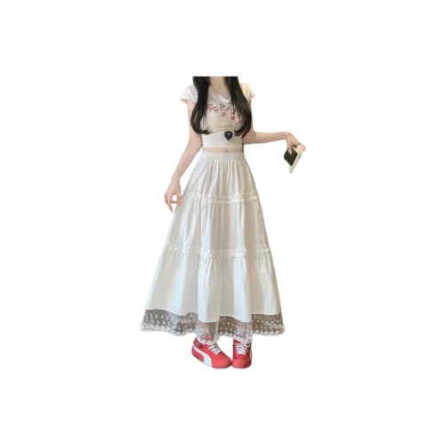 The Temptation Of The Muse Повседневный Длинный Юбка Женская Белая