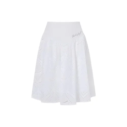 KARL LAGERFELD Повседневный Длинный Юбка Женская Белая