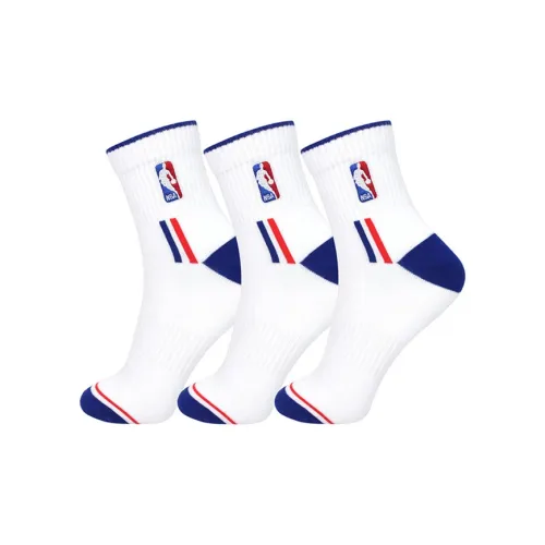 NBA Баскетбольные носки Мужские 3 упаковки белый