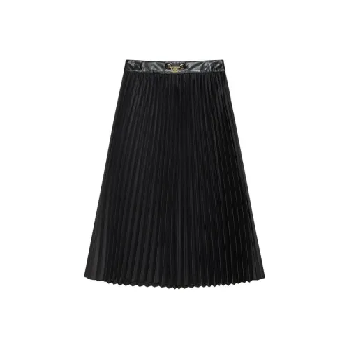 DKNY Повседневный Длинный Юбка Женские Черный