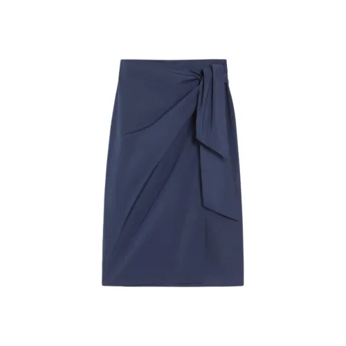 WEEKEND MaxMara Повседневный Длинный Юбка Женские Синий