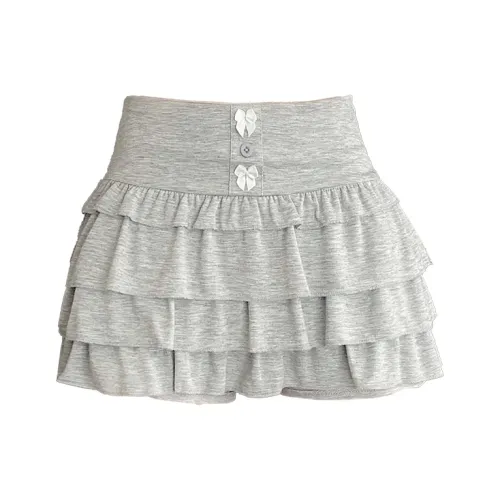 HTHK Повседневные короткие юбки женские серые
