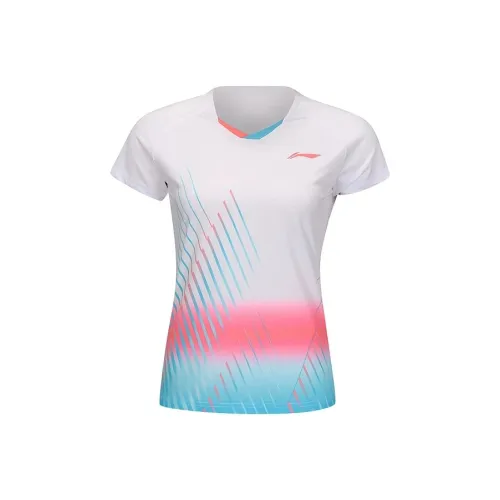 Подкладка для бадминтона футболка женская белая