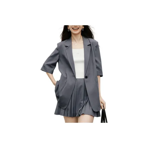 Hopeshow Серый 060 Женские офисные костюмы