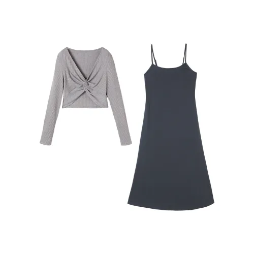 XIANGYING Комплект с юбкой Женские Серый