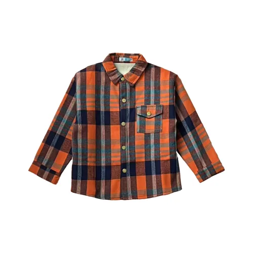 October Mommy Клетчатый детский топ Осенний и зимний Детский Апельсин