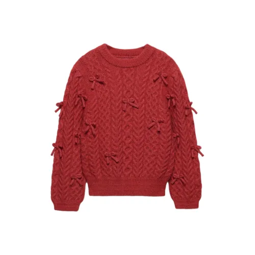 ZARA Новогодний Темно-красный Детский Сад Свитеры