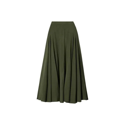 Loro Piana Зеленая Женская Повседневная Длинная Юбка
