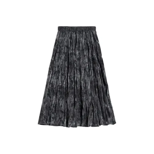 SOON FLOWER Повседневная длинная юбка женская черная