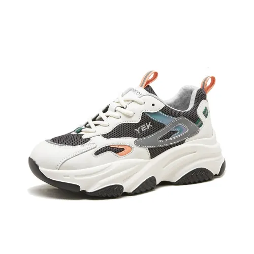 YEARCON Низкий топ толстая подошва кроссовки женские