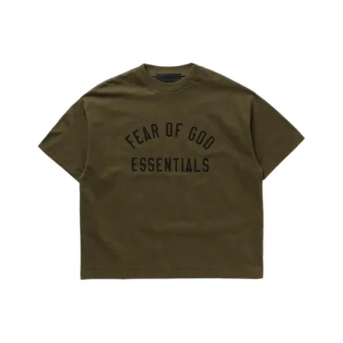 Fear of God ESSENTIALS T Рубашка Джерси Crewneck Tee Оливково-зеленый Оливковый Дети Возраст 3-7 лет